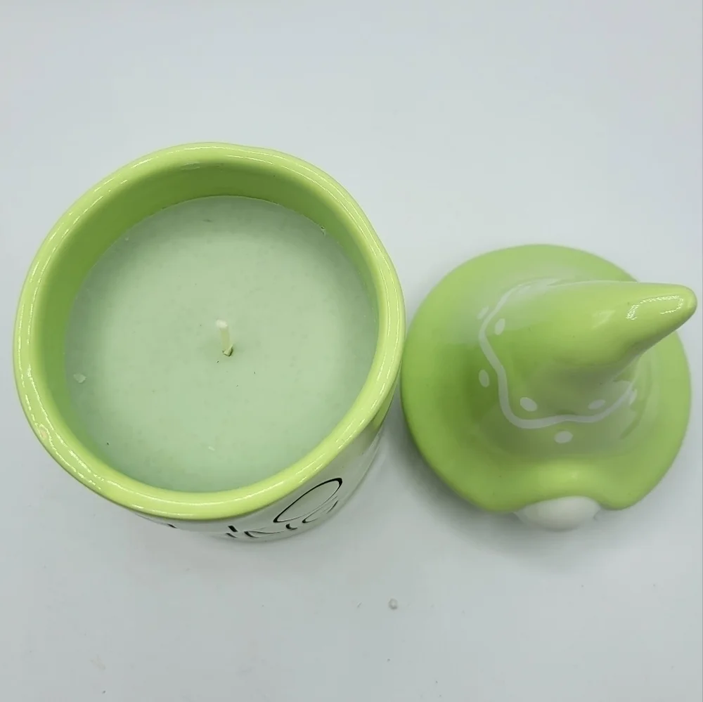 Rae Dunn Hello Spring Knome Candle Garden Mint